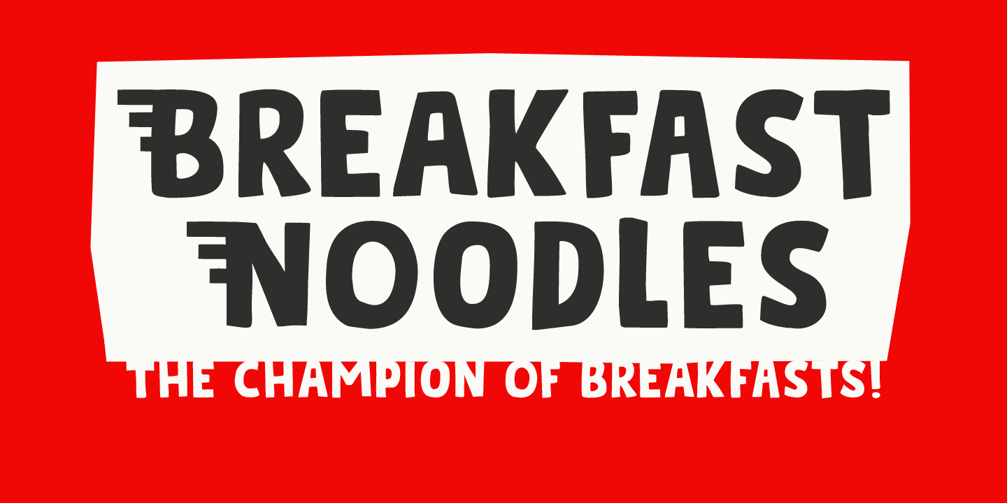 Beispiel einer Breakfast Noodles-Schriftart #1